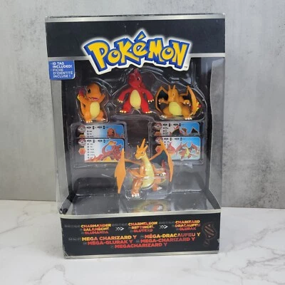 Figuras Pokémon Trainer's Choice Mega Charizard Y Charmander Tomy, caja de desgaste Foto 1 de 4