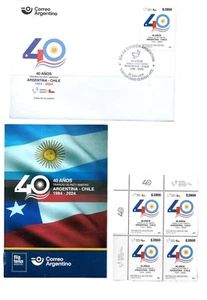 #75405E ARGENTINA 2024 CHILE TREATY ANV,COMBO (BLx4+FDC+POST OFFICIAL BROCHURE) - Picture 1 of 4