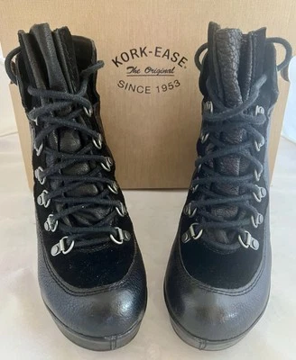 Botas plataforma Kork-Ease Maya Nero tamanho 7 EUA (K3235) - Imagem 1 de 4