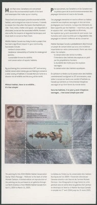 2004 CANADA FEDERAL WILDLIFE HABITAT CONSERVATION, MALLARDS, VD.#FWH20 - Image 1 of 2