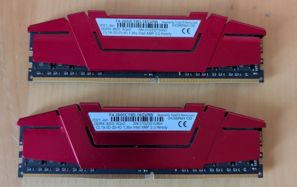 Arbeitsspeicher RAM 16GB KIT Skill Ripjaws V DDR4-3600 PC4-28800 - Bild 1 von 2