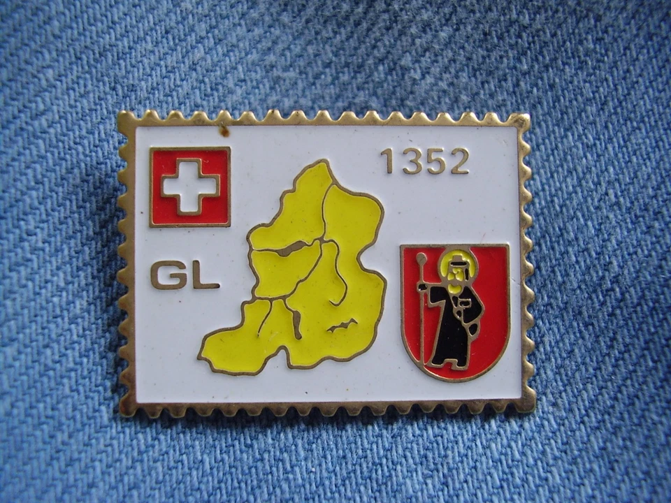 Pin Kanton Glarus Schweiz mit Wappen - Bild 1 von 1