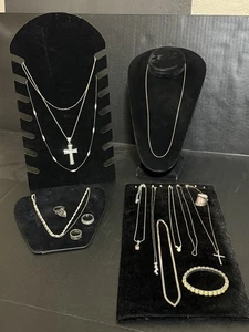 Vintage 925 Italy Sterling Silber 11 Kette Halsketten viele signiert BROSCHENRINGE - Bild 1 von 23