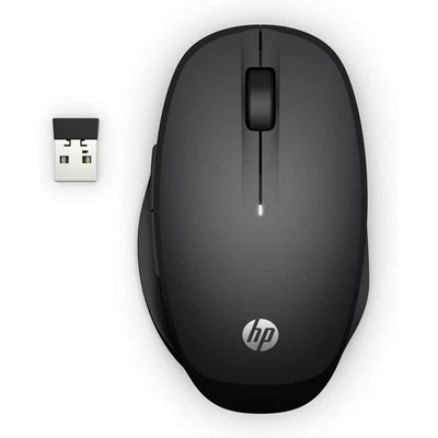 HP Dual Mode Black Mouse 300 Right-hand Optical RF Wireless 3600 DPI Black - Image 1 of 4