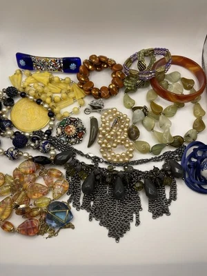 Joyería Piedras Cristal Murano Festivo Collar Broche Pinza de Pelo Trifari Lia Sophia Foto 1 de 4