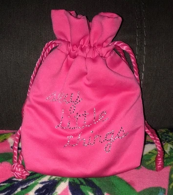 Victoria's Secret Y2K Sexy Little Things Pink Satin Bling Lingerie Bag H2F - Image 1 of 4