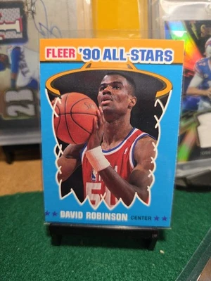 Tarjeta de novato Fleer '90 All-Stars #10/12 1990 David Robinson San Antonio Spurs🏀🚀 Foto 1 de 2