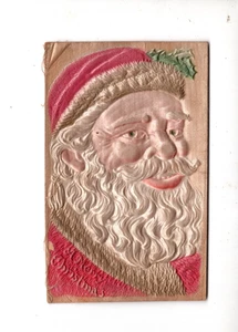 Silk Embossed Santa Claus Postcard 1910 - Picture 1 of 2