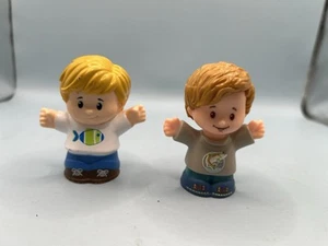 2 Fisher Price Little People Eddie Fishing Shirts Camper School - Picture 1 of 4