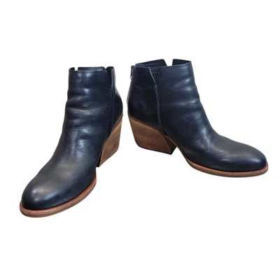 Zapato Kork-Ease Chandra II Mujer 9.5 Negro Cuero Cremallera Trasera Tirar Botín Informal Foto 1 de 4