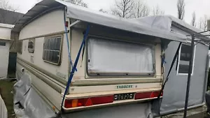 Wohnwagen mit festem Anbau auf Jahresstellplatz - Bild 1 von 15