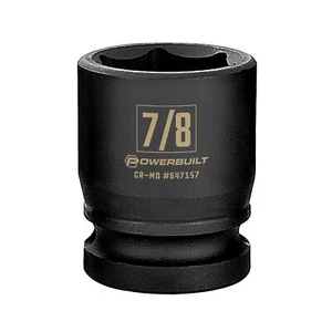 Powerbuilt 1/2 Inch Drive x 7/8 Inch 6 Point Impact Socket - 647157 - Picture 1 of 5