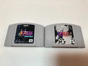 Lot 2 Nintendo64 The Legend of Zelda Ocarina of Time & Majora’s Mask Japanese - Picture 1 of 4