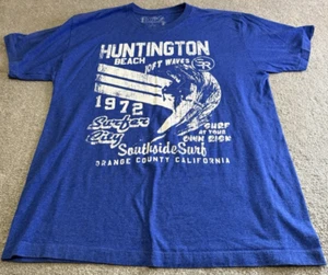 Camiseta Fifth Foundation para hombre grande 10' Waves Huntington Beach 1972 Surfer City - Imagen 1 de 8