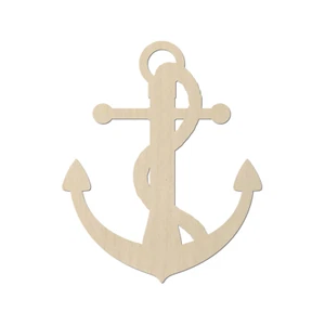 Anchor Laser Cut Out Wood Shape - Craft Supply - Wooden Cutout - Picture 1 of 3