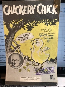 1945 6x9 Chicken Art sheet music ‘Chickery Chick’ - Picture 1 of 1