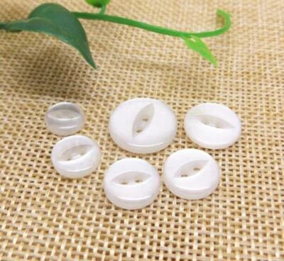 lot 20 bouton plat scrapbooking 2 trou blanc cassé mercerie couture 10mm couture - Photo 1/3