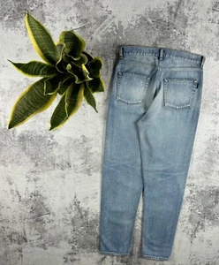 Saint Laurent Paris Straight Blue Denim Made in Japan YSL Luxury Jeans Trousers - Picture 1 of 24