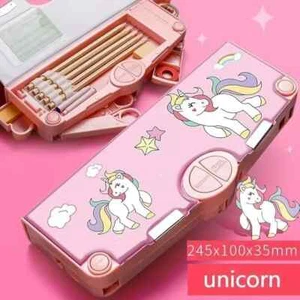 Branded Unicorn Theme Magnetic Pencil Box for Kids, Space Pencil Box for all. - Picture 1 of 5
