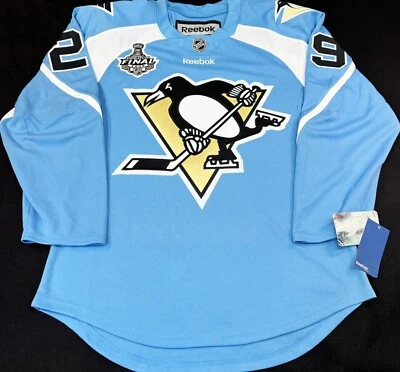 Camiseta de práctica BLU-S MARC-ANDRE FLEURY PITTSBURGH PENGUINS 2009 STANLEY CUP RBK Foto 1 de 4
