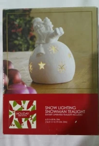 Holiday Home Accents Snow Lighting Snowman Tealight - Picture 1 of 2