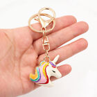 Color Enamel Unicorn Head Pendant Key Chain Purse Bag Handbag Keyring Gift