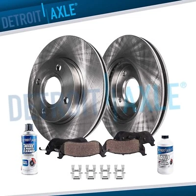 Front Disc Brake Rotors + Ceramic Brake Pads for 1991 1992 - 1996 Infiniti G20 - Изображение 1 из 4