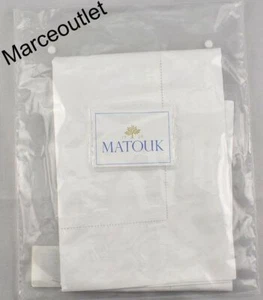 Matouk Sierra Hemstitch Cotton Percale STANDARD Pillowshams White - Picture 1 of 3