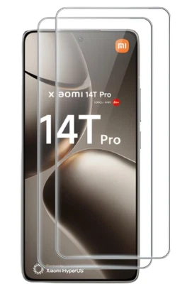 CRACKISN 2x Xiaomi 14T Pro Panzerfolie Schutzglas 9H Hart Displayschutz Glas