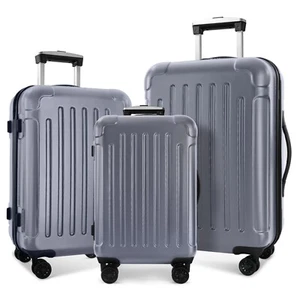 20"24"28" Trolley Case 3-Piece Hardside Lightweight Spinner Luggage Bag Set TSA - Picture 1 of 15