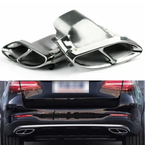 Car Exhaust Tips Muffler Pipes For Mercedes Benz C/E GLC Class W205 W212 14-16 - Picture 1 of 8