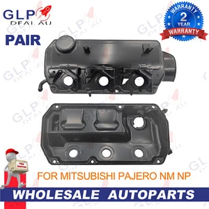PAIR ENGINE VALVE COVER FOR MITSUBISHI PAJERO LONG WAGON 3.8 2000-2006 LH & RH - Picture 1 of 14