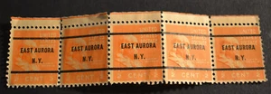 5 - 1938 US Stamps Sc # 803 - 1/2 Cent Franklin Precancels - East Aurora, NY - Picture 1 of 3