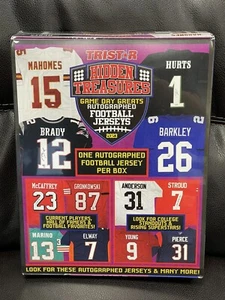 2023 TRISTAR HIDDEN TREASURES - GAME DAY GREATS AUTOGRPAHED FOOTBALL JERSEY BOX - Picture 1 of 2