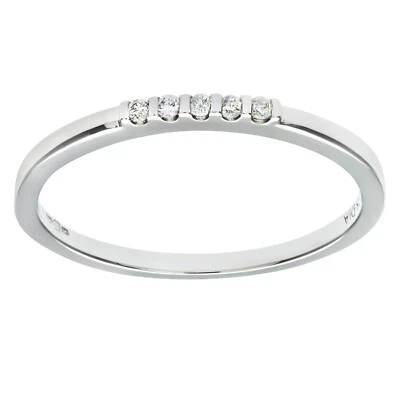 9ct White Gold 0.05ct Diamond Eternity Ring by Naava - Image 1 of 4