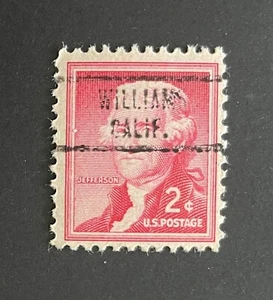 Williams, California Type 734 Precancel - 2 cents Jefferson - U.S. #1033 - MNH - Picture 1 of 1