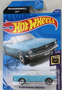 Ford Mustang Convertible Hot Wheels 65 ~ James Bond OO7 THUNDERBALL - Imagen 1 de 7