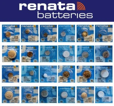 Pile pour montre Renata 321 364 370 371 373 377 379 390 394 395 399 SR626SW - Photo 1/3