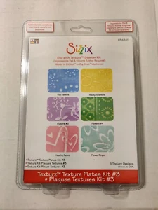 Sizzix Texturen Platten Kit #3 Neu im Paket 654841 6 Textur Designs 2007 - Bild 1 von 6