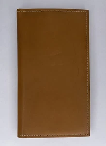 Vintage Belting Leather Card Holder Pocket Wallet Tan Brown Leather Bifold - Picture 1 of 3