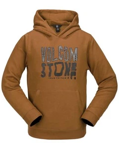 Volcom Youth Essential Hoodie Kid's Sweatshirt, Caramel, Small - Picture 1 of 2