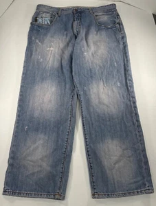 Vintage Pepe London Jeans Mens Size 38x28 Stone Wash Denim Distressed - Picture 1 of 10