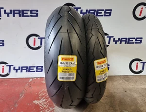 120/70R17 58W 190/55R17 75W PIRELLI DIABLO ROSSO 3 MOTORCYCLE FRONT/REAR TYRES - Picture 1 of 4