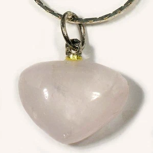 19thC Antique Gemstone 17ct Rose Quartz Pendant Roman-Assyrian Love Gem  - Picture 1 of 5