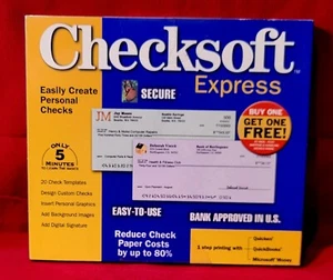 Checksoft Express Check Software Windows 98 Me 2000 XP - CD New Sealed! - Photo 1/4