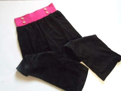 Girls Route 66 Velour Pants - Black/Pink, Size: 14/16 (PO) - Image 1 of 4