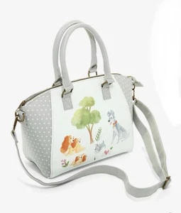 LOUNGEFLY DISNEY LADY AND THE TRAMP WATERCOLOR SACHEL BAG - Picture 1 of 2