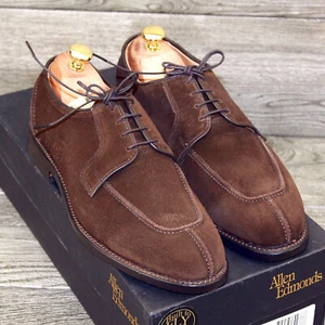 * Nuovo con scatola * $425 Allen Edmonds HANCOCK 7,5 D Brogue (marrone) scamosciato * nuovi alberi di cedro - Foto 1 di 14