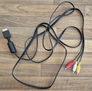 Genuine SONY PS2 / PS3 PLAYSTATION Console RCA to AV Video Audio TV Scart Cable - Picture 1 of 7