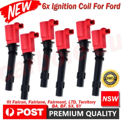 6Pack Ignition Coil for Ford Falcon BA 2002 2003 2004 2005 -2010-2011 6cyl 4.0L - image 1 of 4